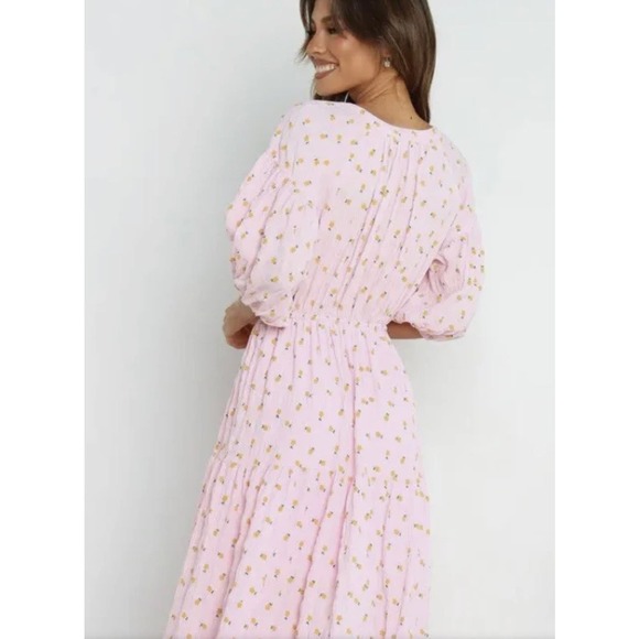 Petal & Pup Womens Size 12 Ariana Pink Floral Maxi Dress - Picture 2 of 9